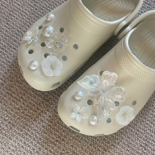 Pearl Butterfly Bloom Charm Set