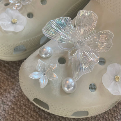 Pearl Butterfly Bloom Charm Set