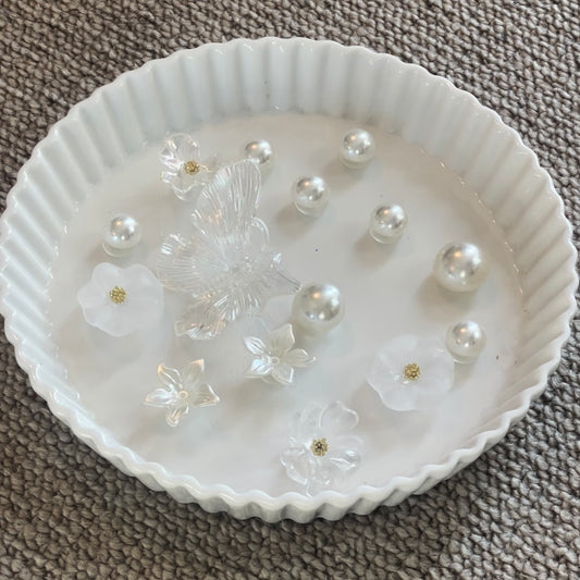 Pearl Butterfly Bloom Charm Set