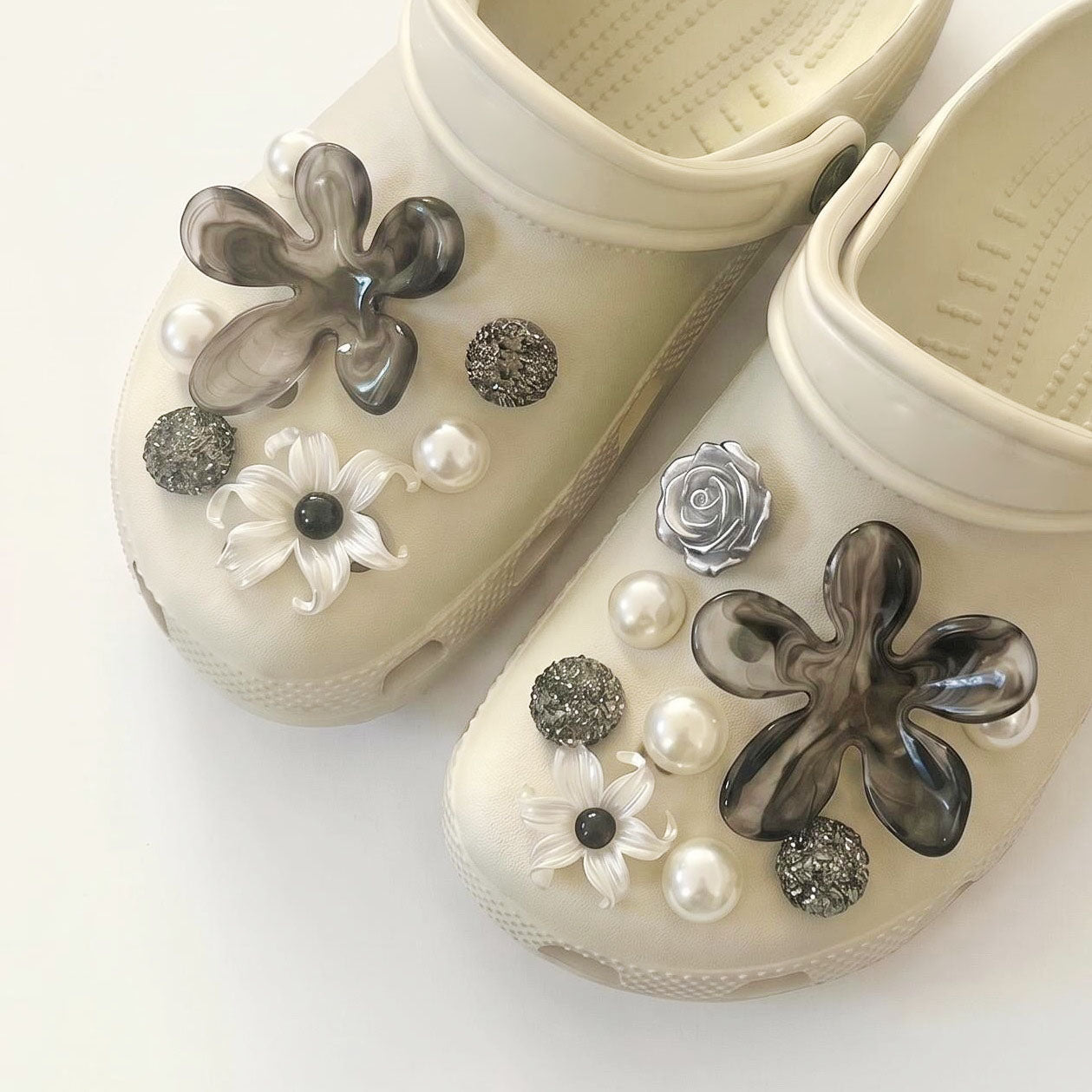 Pearl Bloom Flower Charm Set