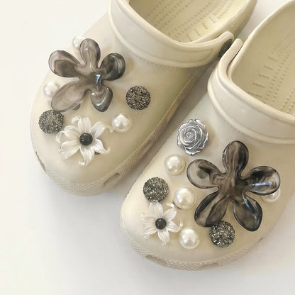 Pearl Bloom Flower Charm Set