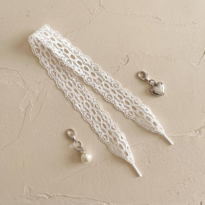Lace Heart Trainer Charm Set