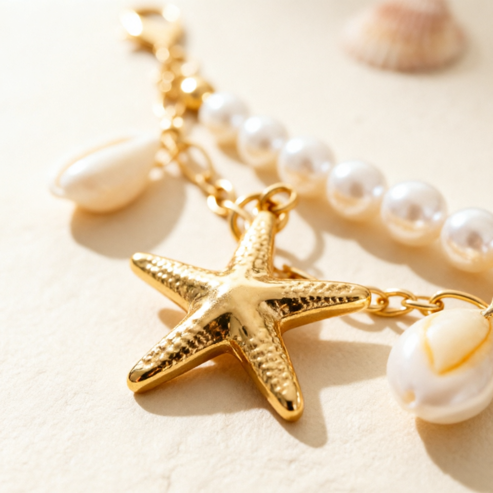 Pearl Shell Shoe Chain